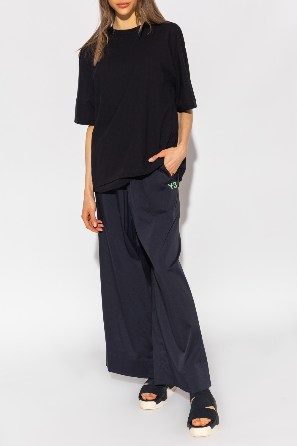 PT TORINO cropped wide-leg jeans Blu | 3 Yohji Yamamoto Sweatpants